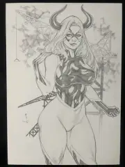 Mt. Lady My Hero Academia (12"x17") Original Art Ed Benes Comic Pinup By MS