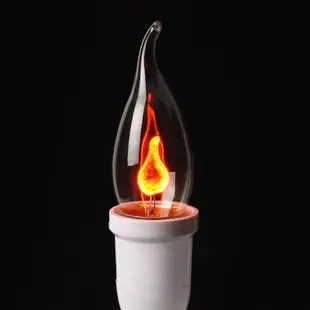 Led E14 E27 蠟燭燈泡/火焰效果閃爍燈絲燈泡/復古火燈裝飾燈