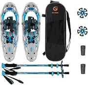 Light Weight Snowshoes Set Outdoor Snowfield Walking Shoes Aluminum Alloy Antislip Adjustable SnowMountain Shoes