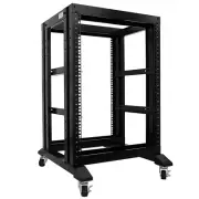 Raising Electronics 15U 4 Post Open Frame 19" Server/Audio Steel Rack 17" Deep