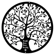 28CM Tree of Life Wall Art Family Tree Wall Plaque Metal Wall Decor