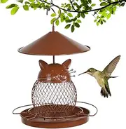 Bird Feeders Squirrel Proof,Metal Mesh Bird Feeders for Outdoors | Weather-Resistant Spill-Proof Finch Feeding Station for Balcony Garden Backyard Yard Porch Deck Tree Wildlife
