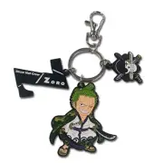 One Piece Roronoa Zoro Chibi Enamel Multi-Charm Keychain