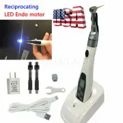 LED Light Dental Endo Motor Root Canal 16:1 Reciprocating Contra angle USA