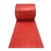 UBMOVE Small Bubble Red Wrap - 12" x 120' perforated every 12"
