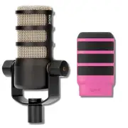 Rode PodMic Cardioid Dynamic Broadcast Microphone with WS14 Pink Pop Filter