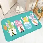 Easter Gnome Egg Buffalo Floor Mat Bath Room Mats Entrance Doormat Home Kitchen