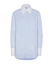 Thom Browne Poplin Easy Fit Shirt IT44 light blue