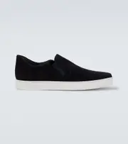 [Manolo Blahnik] Manolo Blahnik Nadores suede slip-on sneakers AU 12 blue