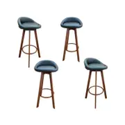 Noel Set of 4 Black Leatherette Bar Stool
