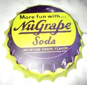 NU_GRAPE SODA 3-Dimensional Metal Bottle Cap Wall Sign Decor #4b - NEW