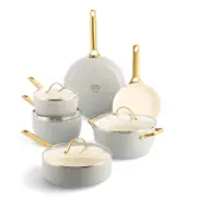 14pc GreenPan Padova Dove Grey Pots And Pans Set