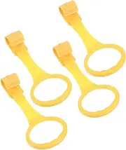 ibasenice 4pcs Baby Pull Rings Tummy Time Toys for Infants Playpen Mat Portable Crib Stand up Ring Random Color
