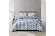 Bedding King Jacquard 3 Pcs Comforter Set Design - Geometric Modern Grey