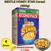 4 x 450g Nestle Whole Grain Wheat Breakfast Cereal Snacks Foods Honey Star