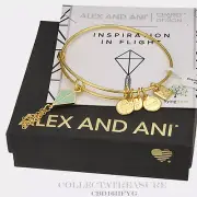 Authentic Alex and Ani Inspiration in Flight, Green Kite, YellowGold Bangle CBD