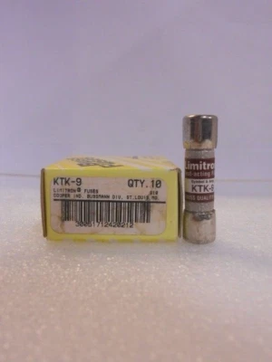 New Lot Bussmann Limitron KTK-9 Amp Fuses Class CC NIB
