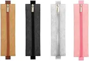 Naisfe Pen Holder for Notebook, Zipper Journal Pen Holder with Elastic Band, Notebooks, Binders, Planners, Tablet Covers, Pen Pouch Sleeve Pencil Holder (4pcs)