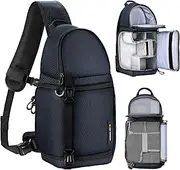 K&F Concept Camera Sling Bag Crossbody Bag Waterproof Camera Shoulder Backpack DSLR/SLR/Mirrorless Camera Case