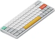 NuPhy Air60 V2 Portable Wireless Keyboard 60% Low Profile Mechanical Keyboard Support QMK/VIA Compatible with windows/mac OS/Linux Supports Bluetooth 5.1/2.4GHz/wired (USB-C) White-Gateron Moss Switch