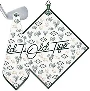 SwigSip Premium Magnetic Golf Towel - Fast Drying, Easy Clean, Soft Waffle Weave Towel for Men & Women - 18x18inches,with Magnet for Golf Carts & Clubs - Ideal for Golfers (Master Green, 18*18 inches)