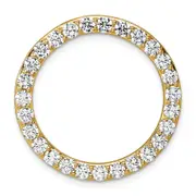 14k Yellow Gold 3 Ct. Lab Grown Diamond VS/SI+ G+ Circle Chain Slide Pendant