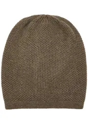 Inverni Waffle-knit Cashmere Beanie - Brown One Size