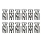 12pcs Metal Cord Locks 0.25" Diameter Single Hole Spring Toggle Stopper