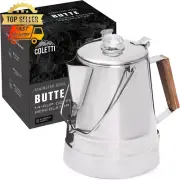 Butte Coffee Percolator Camping — Percolator Coffee Pot, NO Aluminum or Plastic