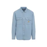 [Carhartt Wip] Carhartt Wip-Blue Cotton Harvey Shirt-Uomo S STAND