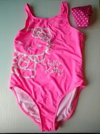 在飛比找Yahoo!奇摩拍賣優惠-近新(凱蒂貓) Hello Kitty 美國 女童款 泳衣 