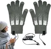 [Generic] Electric Gloves,USB Winter Warm Cycling Gloves | 3 Levels Thermal Ski Gloves, Removable Winter Touchscreen Heated Gloves for Cycling, Driving, Hiking