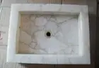"White Quartz Stone Sink – Luxury Handmade Basin for Kitchen or Bathroom Vanity