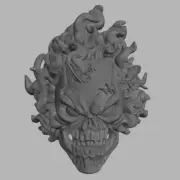 Deadpool as Ghost Rider custom head for Marvel Legends & other action figures