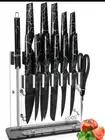 Knife Set 16 Pcs Kitchen Knife Set Sharp Stainless Steel Nonstick block acrylic