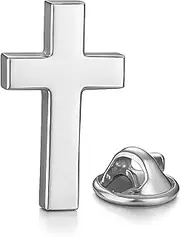 [COOLMETALJACKET] Christian Cross Pin Men's Silver mm Zinc, mm, Zinc