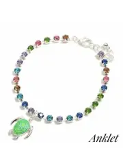 NWT Women’s Multicolor Beads Sea Turtle Anklet Beach Sandal Ankle Bracelet