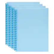 4PK Marbig 20-Pocket A4 Refillable Document Display Book w/Insert Cover - Blue
