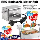 Electric Motor Stainless Steel BBQ Spit Rotisserie Goat Pig Chicken 240V