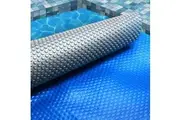 Aquabuddy Pool Cover 500 Micron 7x4m Swimming Pool Solar Blanket Blue Silver