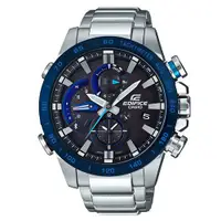 在飛比找蝦皮商城優惠-【CASIO】EDIFICE 賽車儀表鋼鐵藍芽錶-藍圈(EQ