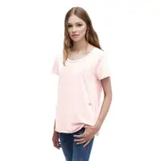 Replay Womens Basic Tee Shirts Organic Cotton Pink