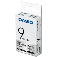 在飛比找momo購物網優惠-【CASIO 卡西歐】標籤機專用色帶-9mm銀底黑字(XR-