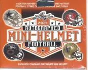 2021 LEAF AUTOGRAPHED FOOTBALL MINI-HELMET FACTORY SEALED HOBBY BOX