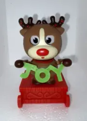 Solar Power Dancer Dancing Blinking Reindeer Christmas Joy Rocking Rudolph Desk