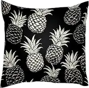Throw Pillow Covers,Pillowcases,Pillow Cases,Black White Graffiti Pineapple,18x18 in,1-Pc