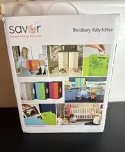 Savor Keepsake Storage Box Set The Library Baby Edition Mementos Slate Gray Tan