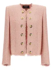 [Balmain] Balmain-Sequin Tweed Blazer Blazers Rosa-Donna 34FR
