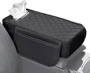 Armrest Cover for Car - PU Center Pad Tissue Holder,2 in 1 Armrests Cover, Thick Car Console Cover Non-Slip, Soft, for Car Center Console Comfort