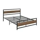 Bed Frame Double Size Metal Base Mattress Platform Foundation Black DREW Artiss